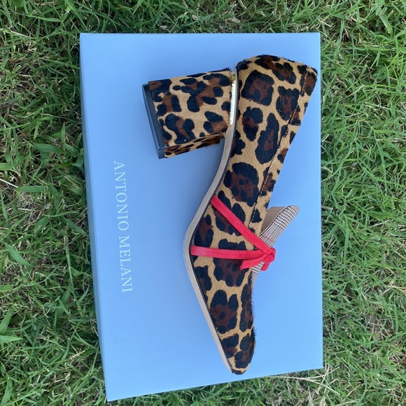 Women Antonio Melani Leopard Print Shoes Size 8 - Picture 4 of 8